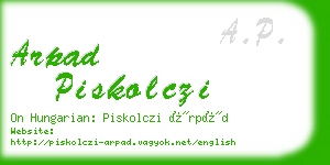 arpad piskolczi business card